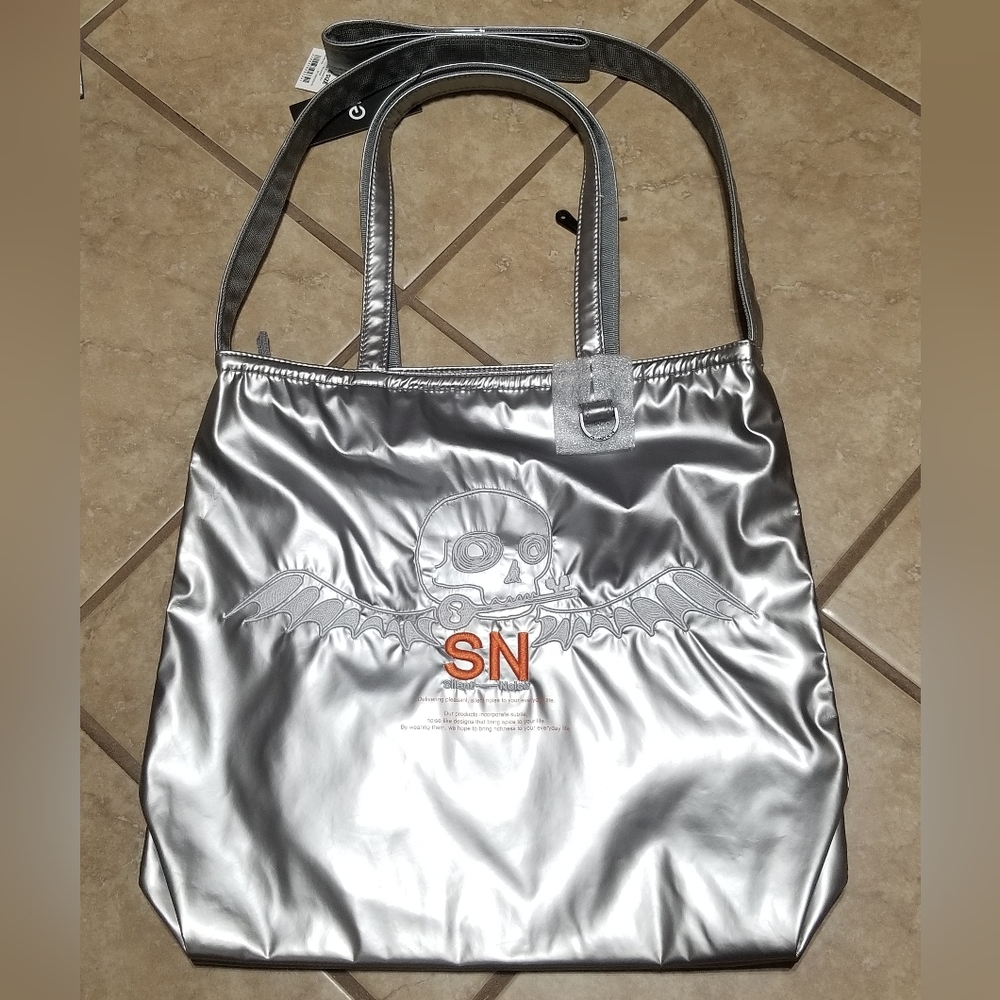 GU UNDERCOVER x Jun Takahashi Silent/Noise Silver Tote Bag